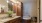 a bathroom with a large mirror