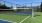 a tennis court with a net